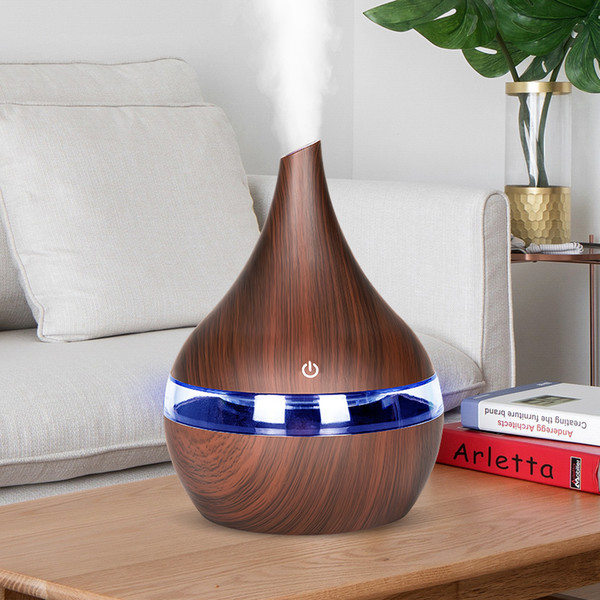 KBAYBO 300ml USB Electric Aroma air diffuser wood Ultrasonic air humidifier Essential oil Aromatherapy cool mist maker for home