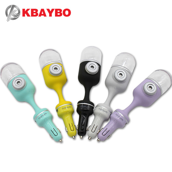 KBAYBO Car Air Humidifier Mini Car Humidifier Aromatherapy Essential Oil Diffuser Aromatherapy Portable Cold Fog Purifier Car