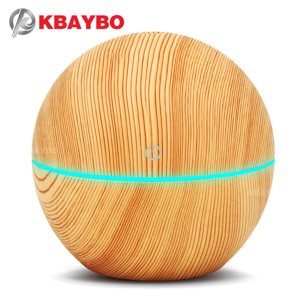 KBAYBO 130ml Ultrasonic Air humidifier Electric Aromatherapy Essential Oil USB Aroma Diffuser cool mist maker 7 color light