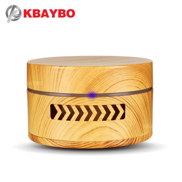 KBAYBO Mini Aroma Diffuser Wood Grain Fragrance Air Purifier Essential Oil Diffuser Replaceable Battery Air Cleaner in Car Home