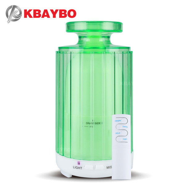 KBAYBO 200ml air humidifier mute with remote control electric ultrasonic aroma diffuser 7 soothing LED lights for home