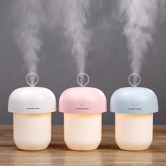 Free Shipping New 300ml Acorn Humidifier Portable Chargeable Air Humidifier Colorful Night Light USB Diffuser Car Humidifier Air Purifier