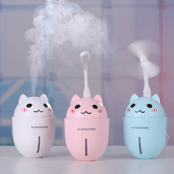 Free Shipping New Hot Sale 3 in 1 Ultrasonic Air Humidifier Aroma Diffuser Cat Shape Aroma Essential Oil Diffuser Fogger Mist Maker 320ml