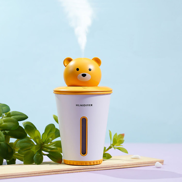 2019 New Arrival Cute Little Bear Humidifier Desktop Air Humidifier USB Diffuser Air Purifier For Working Office Home Bedroom Car