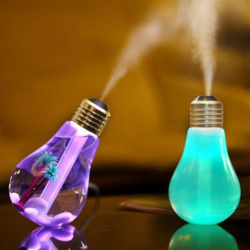 New 400ML Bulb Humidifier USB DC 5V 7 Colors changing Night Light Air Ultrasonic Humidifiers Oil Essential Aroma Diffuser Mist Maker Fogger