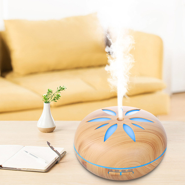 550ML AC 100-240V Large Capacity Ultrasonic Aroma Diffuser Air Humidifier with 7 Colors LED Lights Essential Oil Diffuser