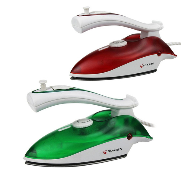 new arrival SOARIN Mini Portable Electric Steam Iron Clothes Iron Steamer Teflon Base plate Foldable Handheld Flatiron For Home Traveling