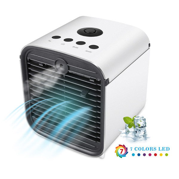 Portable Mini Air Conditioner Air Cooler Fans 2019 7 Color Leds Light USB Air Coolers P0412