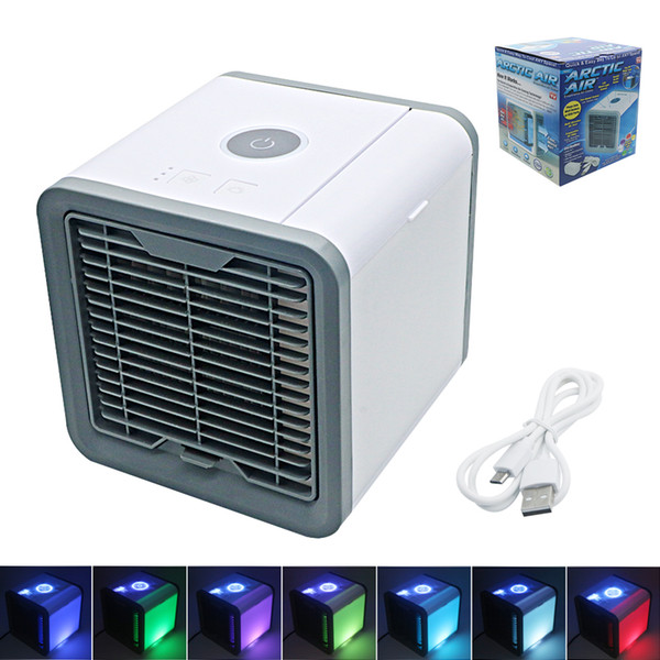 Portable Air Cooler Small 7 Colors LED Lighting Air Conditioning Appliances Mini Fans Air Cooling Fan Summer Portable Conditioner