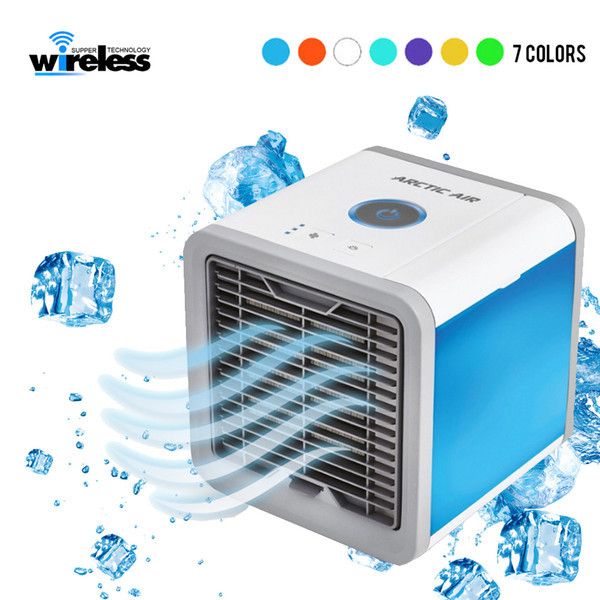 USB Mini Portable Air Conditioner Humidifier Purifier 7 Colors Light Desktop Air Cooling Fan Air Cooler Fan for Office Home