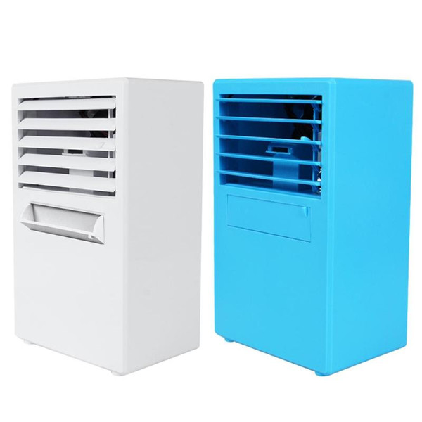 Portable Air Cooler AirCooler third gear adjustable mini desktop aircooler high power air conditioning fan air humidification purifier Whit