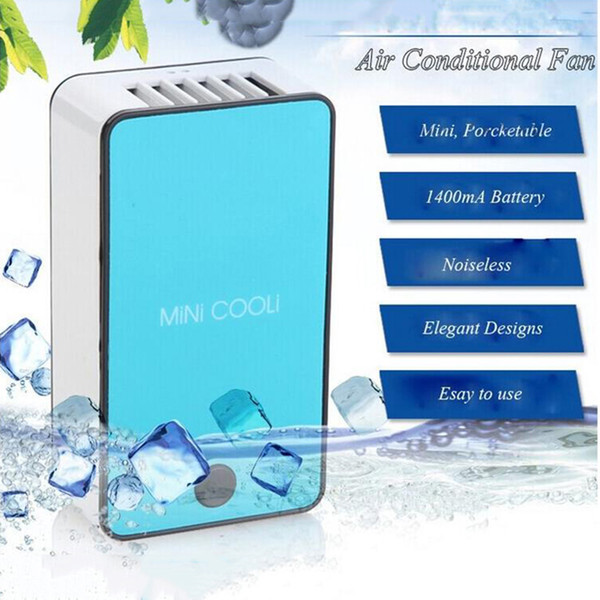 Mini Portable HandHeld Table Air Conditioner Cooler Cooling USB Rechargeable Battery Bladeless Fan