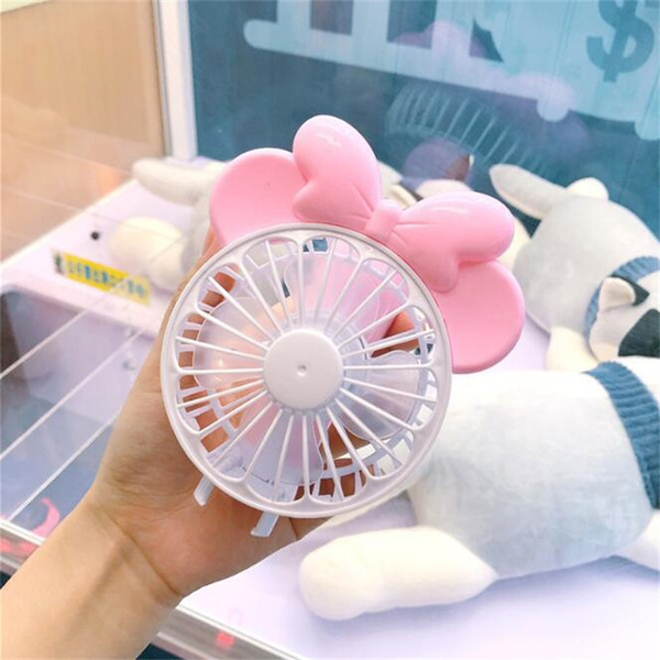 2018 Hot Sell Mini Folding Portable Fan Cartoon Cat USB Rechargeable Foldable Handheld Summer Air Cooler Cooling Fan Portable Fan Kids Toys