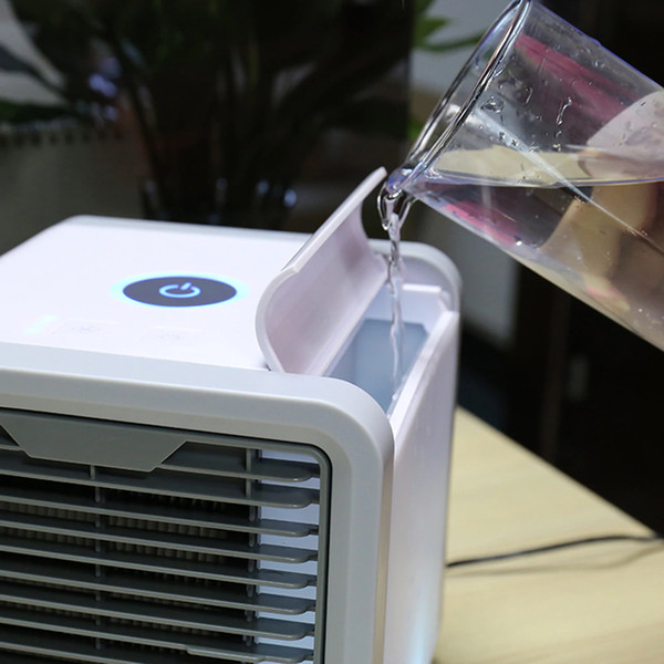 USB Mini Portable Air Conditioner Humidifier Purifier 7 Colors Light Desktop Air Cooling Fan Air Cooler Fan for Office Home