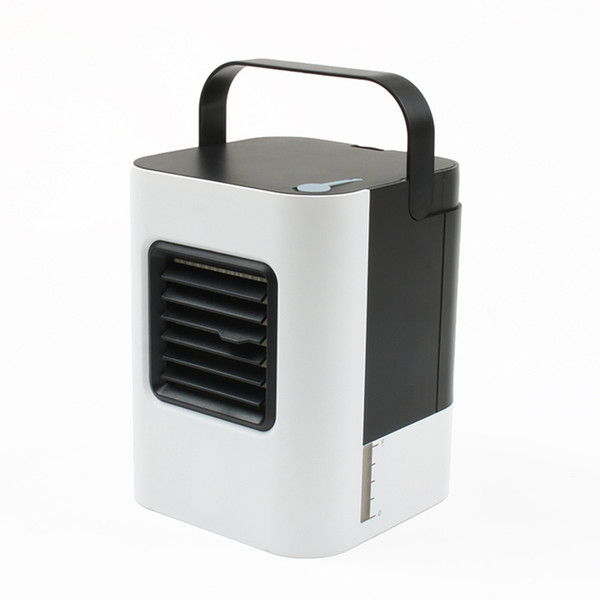 DMWD Quiet USB Mini Cooling Fan DC5V Portable Air Cooler With Night Light Air Conditioner 3 Gear Movable With Handle