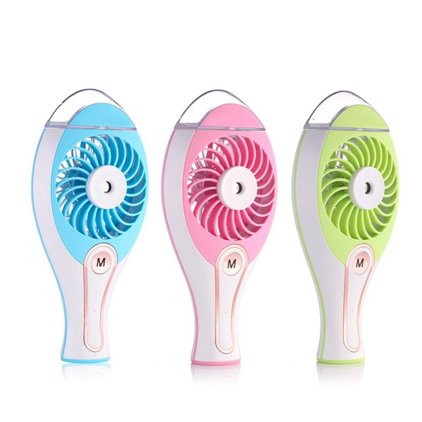 2018 Portable Mini Fan Fashion Small Battery Spray Fan Air Conditioner Handheld Fan Air Cooler Fans for Office desktop Home Free Shipping