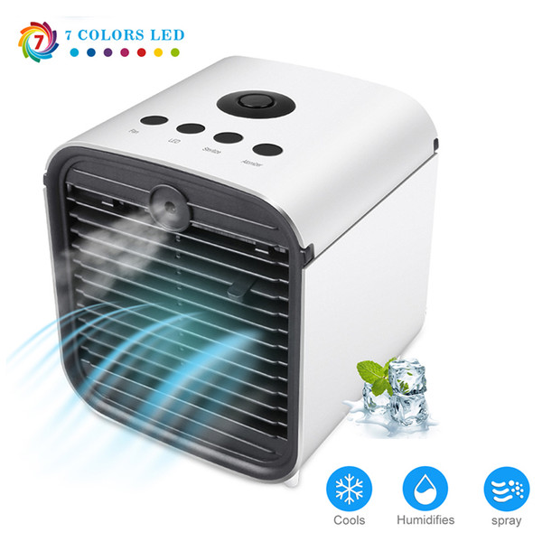 Portable Mini Air Cooler Air Arctic Air Conditioner Soothing 7 Colors LED Light Humidifier for Home Office Drop shipping