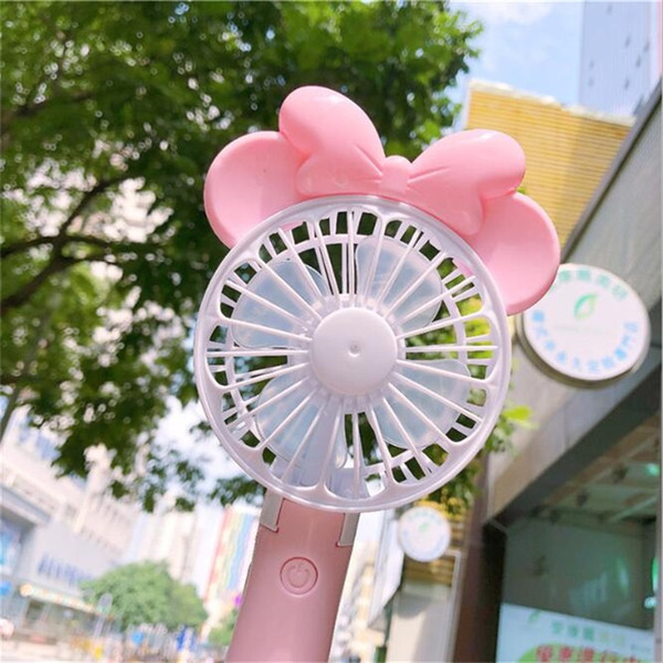 Mini Folding Portable Fan Cartoon Cat USB Rechargeable Foldable Handheld Summer Air Cooler Cooling Fan Portable Fan Kids Toys