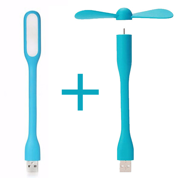 6 Color USB Fan Flexible portable removable Mini Fan and LED Light Lamp For all Power SupplyUSB Gadgets