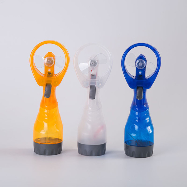 Mini Hand Held Spray Portable Travel Handle Water Spray Cool Mist Fan Bottle Mist Sport Travel Beach Camp Portable Dehumidification fan DHL