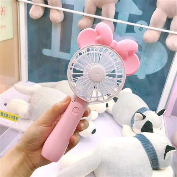 2018 Hot Mini Folding Portable Fan Cartoon Cat USB Rechargeable Foldable Handheld Summer Air Cooler Cooling Fan Portable Fan Kids Toys