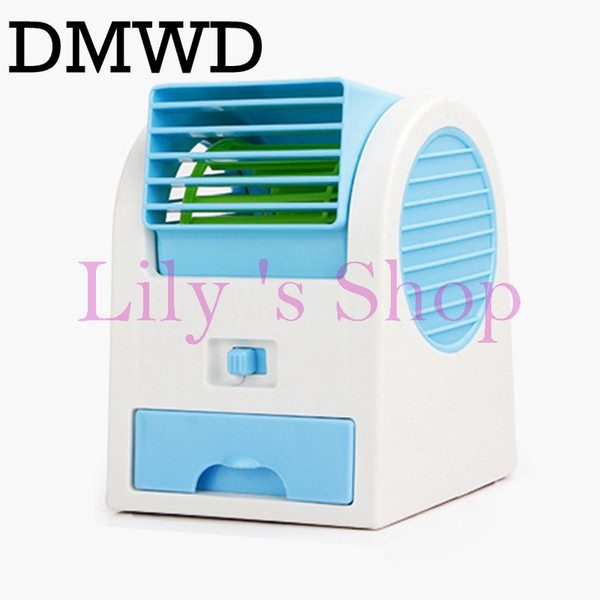 DMWD Usb battery dual-use mini Conditioner cooling fan dormitory Office desktop Bladeless air conditioning fans Humidification