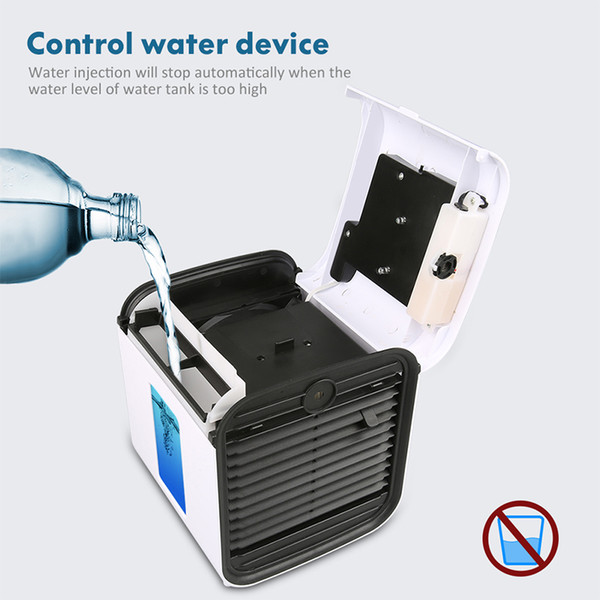 Life appliances Mini USB Fan Portable Air Conditioner Air Conditioning Air Cooler Humidifier Purifier Blue Color