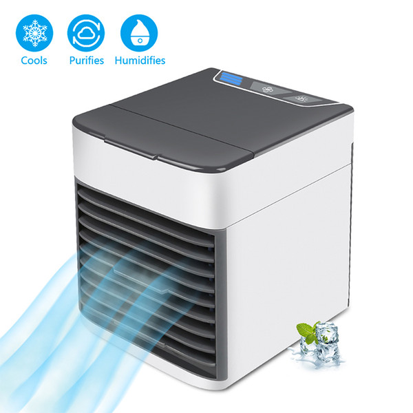 USB Mini Portable Air Conditioner Humidifier Purifier 7 Colors Light Desktop Air Cooling Fan Air Cooler Fan for Office Home