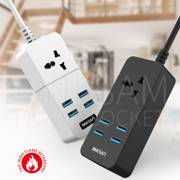 ONESAM OS-T06 1 Power Sockets 4 USB HUB with auto-id identification switch HUB Multi High-Speed 2.1A Switch Portable USB Socket