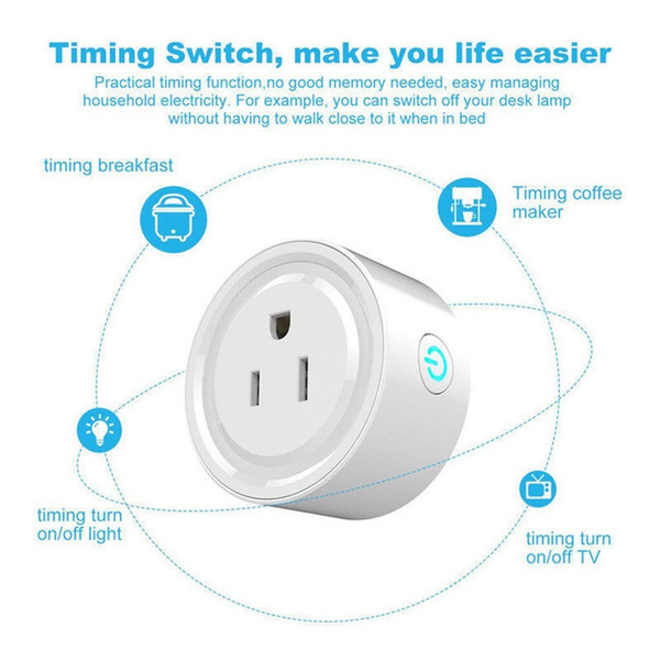 Smart Home Sockets Switches ABS+Metal Strong Signal Delicate Practical Portable Intelligent Automatic Mini Socket Wifi Plug