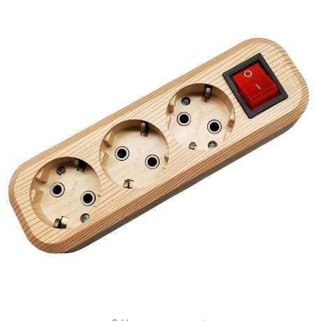 Original Wood Color Power Strip Socket with switch Fast Charging Standard Extension Socket Plug Power Strip Home Electronics