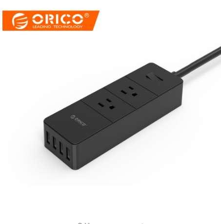 ORICO 2 AC Outlet Surge Protector With 4 USB Socket US Plug Mutiple Home Office Fast Charge Electrical Smart Power Strip Charger