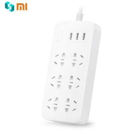 Original Xiaomi Mijia Power Strip Basic Version 6 Sockets With 3 5V 2.1A Fast Charging USB Ports White Mi Socket Solid Color