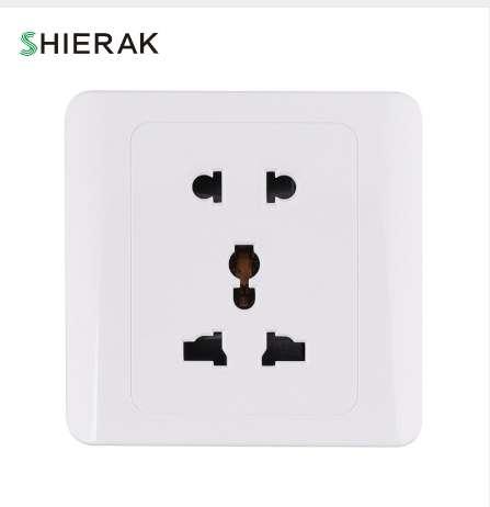 SHIERAK 10A Universal Wall Socket Luxury Electric Socket Multi-function 5 Hole Universal Standard Power Outlet AC 110~250V