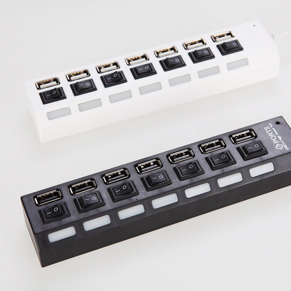 2018 Hight Quality 4 or 7 Port USB Extension Splitter Hi-speed USB2.0 480Mbps USB Hub Ports Compatible with USB 1.1/1.0 For Laptop PC