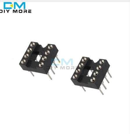 10PCS 8Pin SIP DIP Round IC Sockets Adaptor Solder Type plated machined