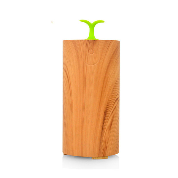 Car Aroma Essential Oil Diffuser Wood Grain Essential Oil Nebulizer Electric Fan Perfume Diffuser for Gifts 10ml