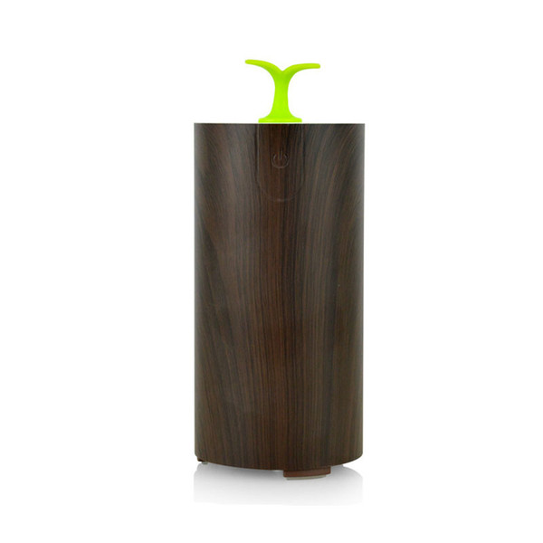 Car Electric Perfume Diffuser Cute Shape Wood Grain Air Refresher Mini USB Ultrasonic Aromatherapy Diffuser Silent Fan Operation