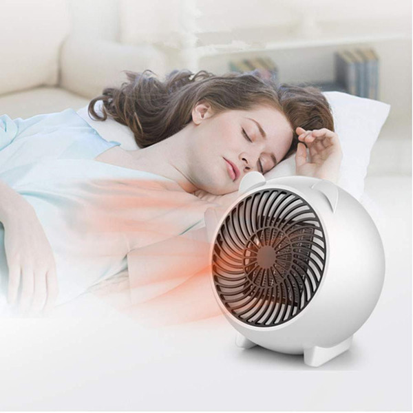 XY-607 Mini 250W Space Heater Portable Winter Warmer Fan Personal Electric Heater for Home Office Ceramic Small Heaters US/ EU Plug