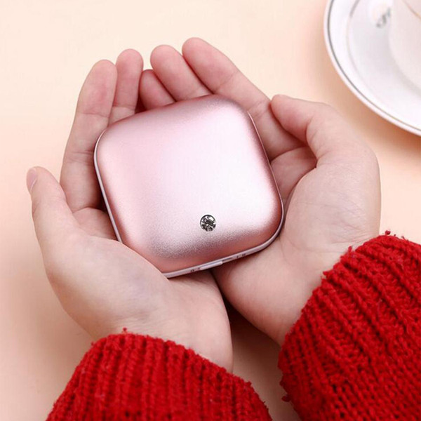 USB Pocket Hand Warmer Power Bank Rechargeable Power Supplies External Heater Macaron Electric Battery Bank Mini Explosion-proof Charging