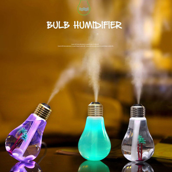 400ML USB DC 5V 7 Colors Night Light Air Ultrasonic Bulb Humidifier Oil Essential Aroma Diffuser Mist Maker Fogger