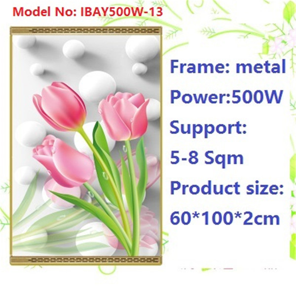 N500W-13,500w,comfortable,no dry air,no noise,warm wall with picture,Infrared heater,carbon crystal heater,with thermostat