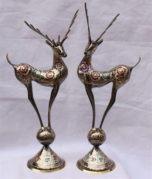 Pakistan bright 18 inch bronze machine for Deer Animal imports of deer copper handicraft art decoration