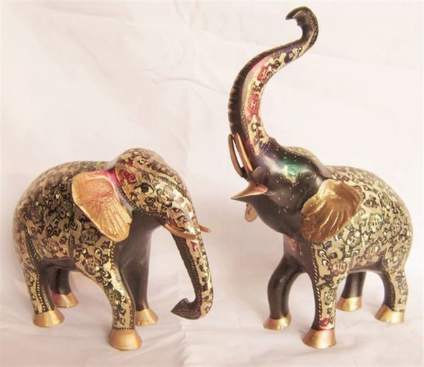 Pakistan 16 inch bronze elephant animal lovers hand imported handmade art bronze ornaments