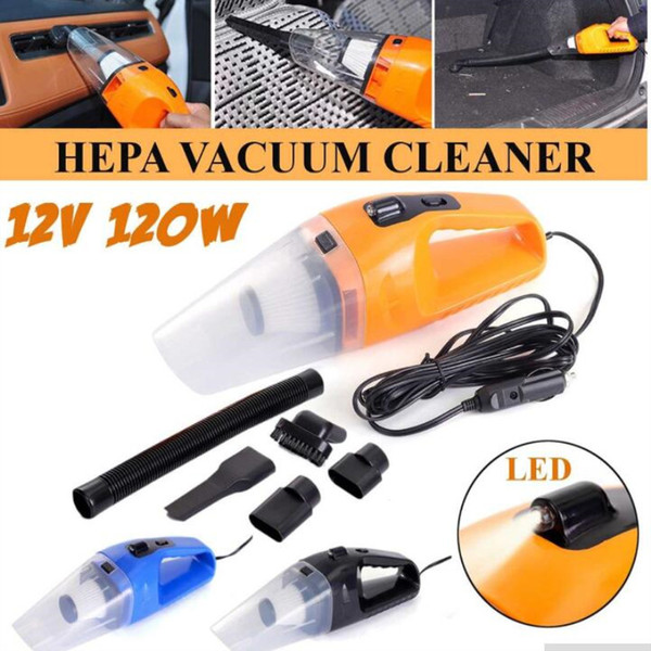 DC 12V 120W Strong Suction High Power Portable Hand-held Stainless Wet and Dry Dual Car Vacuum Cleaner