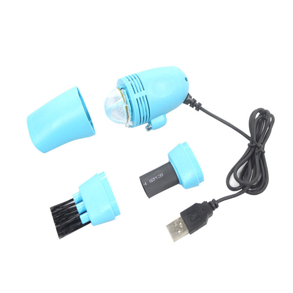 Mini Vacuum Keyboard Cleaner Dust Clean Machine for Laptop with USB Connection Keyboard Vacuum Sweeper Brush Sky Blue