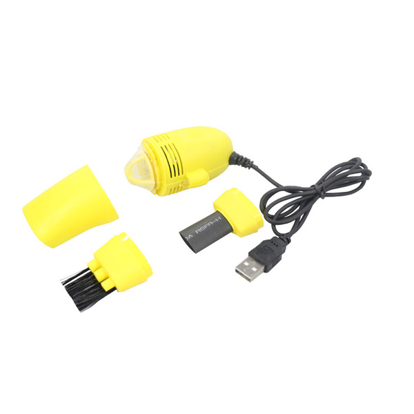 Mini Vacuum Keyboard Cleaner Dust Clean Machine for Laptop with USB Connection Keyboard Vacuum Sweeper Brush Yellow