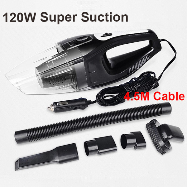 Auto Accessories Portable 120w 12v Car Vacuum Cleaner Handheld Mini Super Suction Wet And Dry Dual Use Vaccum Cleaner For Car