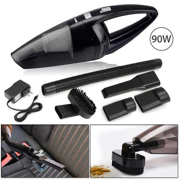 2017 90w Cordless Rechargeable Super Suction Cyclonic Car Vacuum Cleaner Hand Held Wet Dry Duster Collector For Car