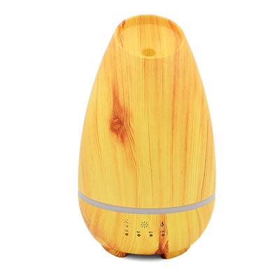 Wood Grain Aroma Diffuser Electric Ultrasonic Humidifier Desktop Cool Mist Maker 7 Color LED Lights Air Purifier with Touch Screen 500ml